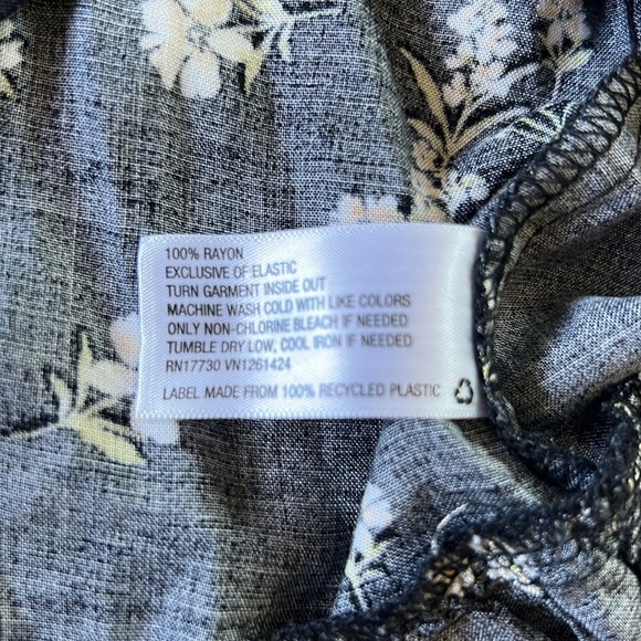 Square Neck Floral Tie Back Mini Dress in Floral Black - Picture 7 of 10